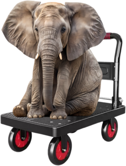 [Wc]무소음 코끼리 구르마 완성형 조립X, 1개