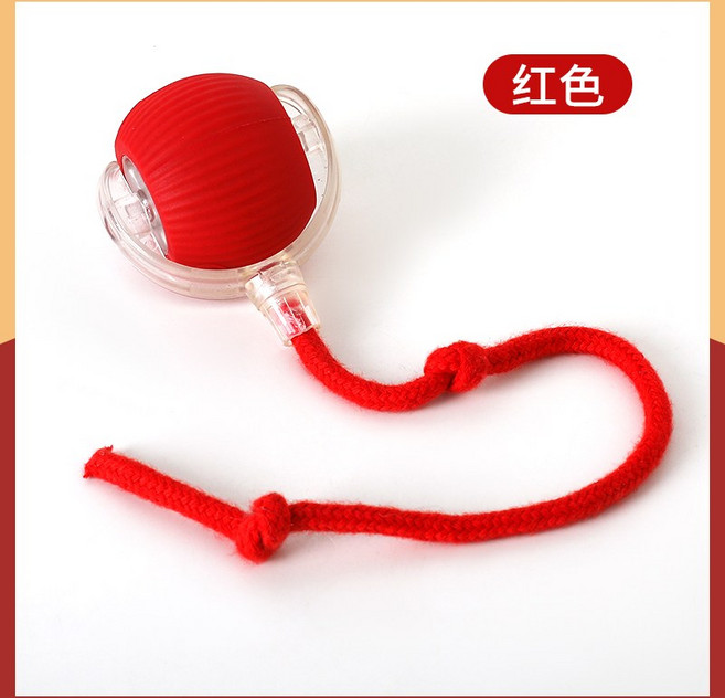 OYOU✨ 智能逗貓球 自動逗貓球 智能互動 逗貓球 寵物玩具 逗貓 貓貓玩具 逗貓玩具 貓咪玩具 狗狗玩具 電動逗貓球 自動球 滾滾球, 红色, 1個