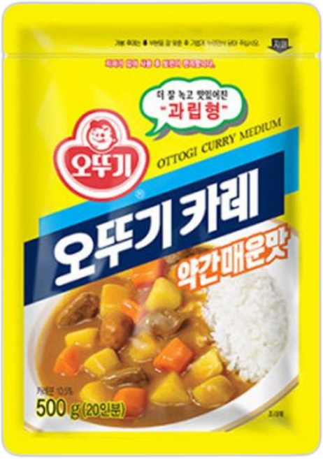 오뚜기 카레 약간매운맛 /매운맛카레/카레/카레가루/카레분/카레/간편카레/즉석식품/간편조리/카, 500g, 5개