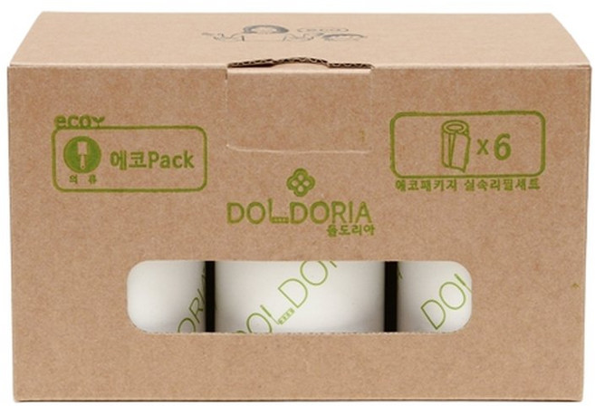 돌도리아 의류용 에코팩 리필박스(6개입), 6개