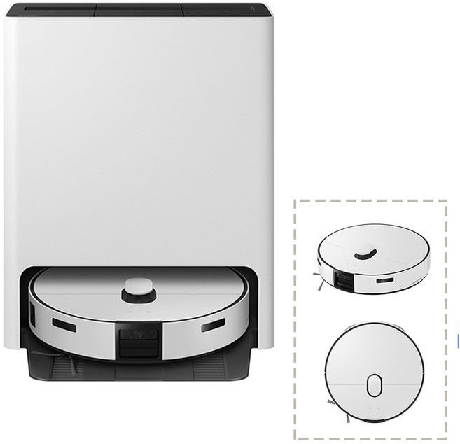 삼성전자 BESPOKE AI 스팀 9700 흡입전용 로봇청소기 방문설치, (VR7MD97716G), (새틴그레이지)