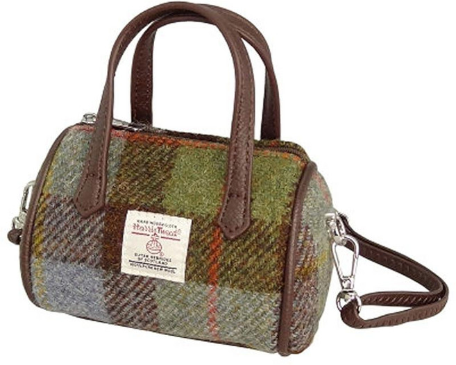Glen Appin Harris Tweed 'Lossie' Tiny Bowling Bag (MacLeod Tartan), 252064 Glen Appin Harris Tweed