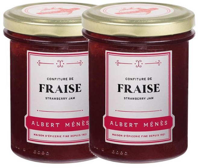 프랑스 알베르메네 Albert Menes Strawberry jam 딸기잼 280g, 2개