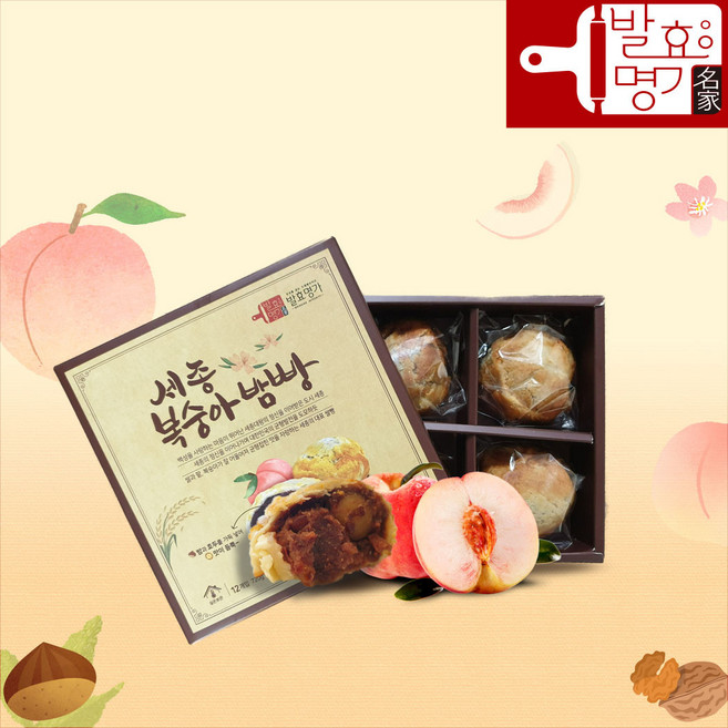 복숭아밤빵 4입 SET, 720g