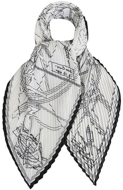 신원아울렛 프린팅 플리츠 스카프 BIAFB2008 B