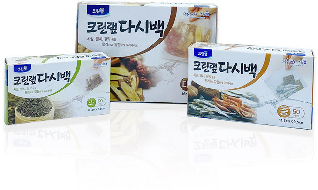 크린랲 크린랩 다시백 거름망 국물팩 차우림 멸치육수 육수 일회용 주머니 육수망 티백, 소(S), 50개, 1개
