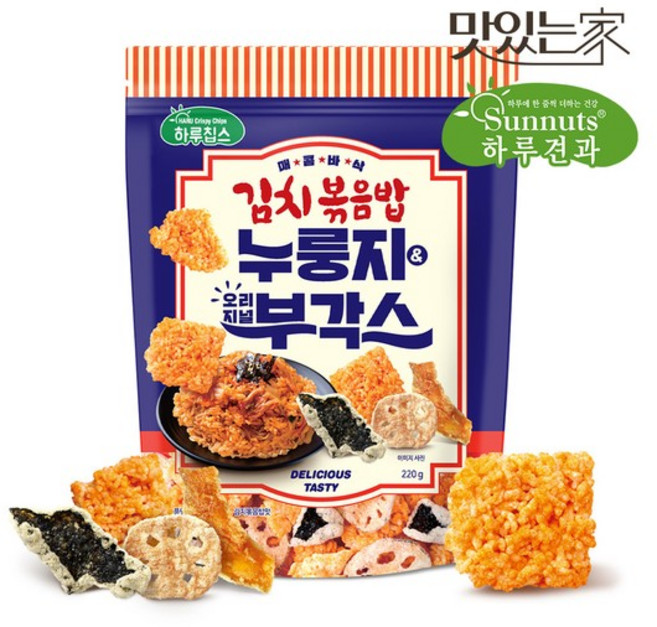 [하루견과] 누룽지&부각스 김치볶음밥맛 220g 1봉 /찹쌀누룽지/김부각/인기부각, 1개