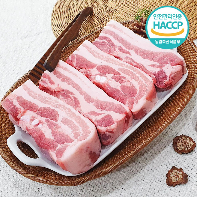 디에스미트 한돈 삼겹살 보쌈용 수육용 1kg 김장철 우시산한돈 냉장, 1개