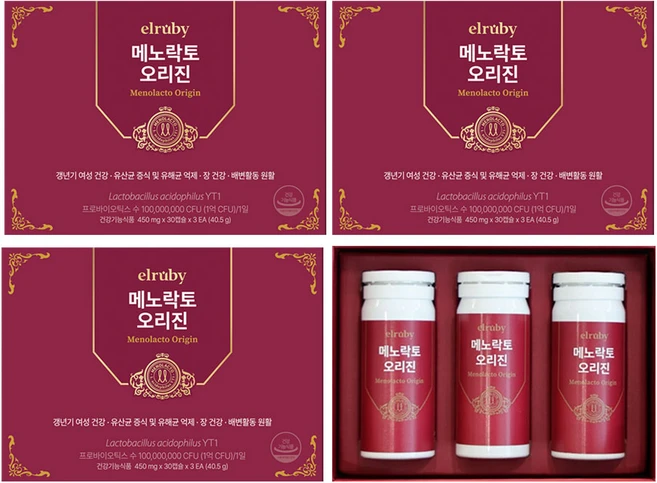 메노락토 오리진 갱년기 유산균 YT1 박미선유산균 450mg 3박스 9개월분, 3개, 270정 - 쿠팡