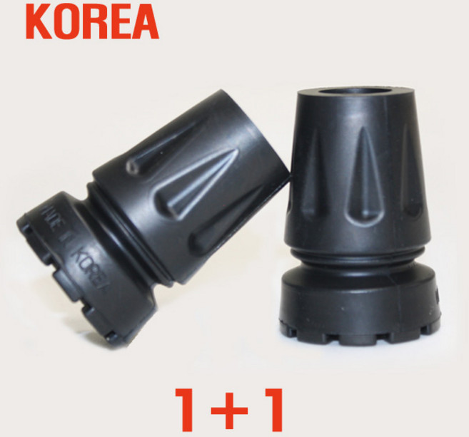 국산 지팡이 고무패킹, 블랙, 2개