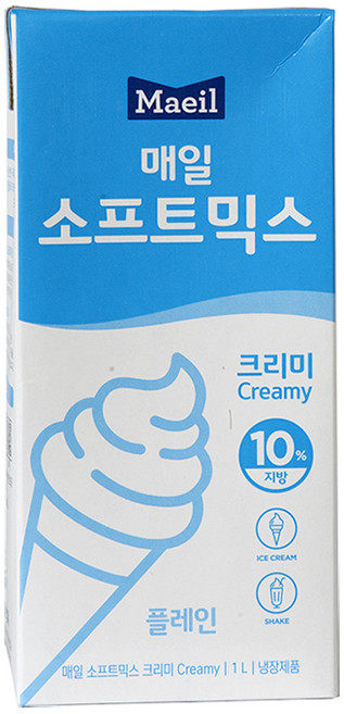 매일 소프트믹스 크리미 유지방 10% 냉장제품 및, 1개, 1L
