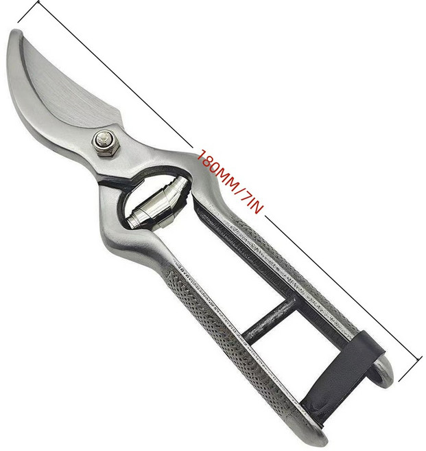 헤비듀티 전정가위 원예 과수원 조경 분재 다듬기 올스틸 일체형 가정용 노동절약 가위, 180mm, 1개
