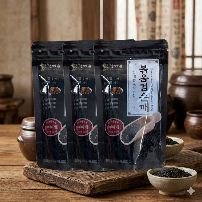 할매손 고소한 볶음검은깨 100g 흑임자 요리 고명, 3개