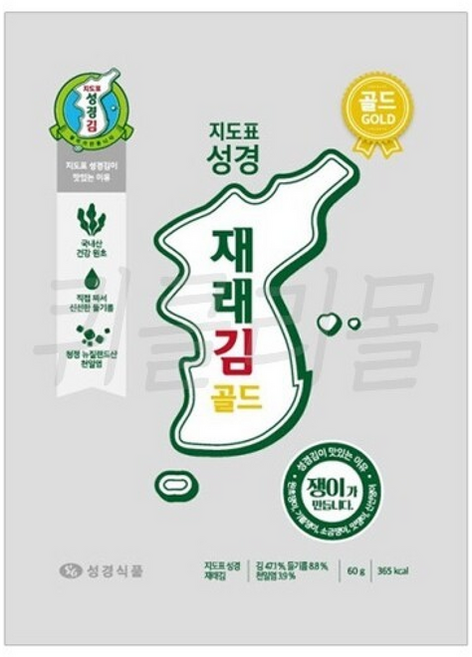 성경김 재래 전장김 골드, 10개, 60g