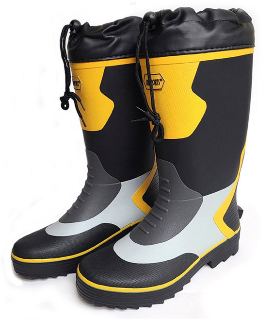 진양 민물장화 선상장화 낚시장화 남성 미끄럼방지 장화 요팅장화, 클래식 요팅 장화 / 흑회색, 260