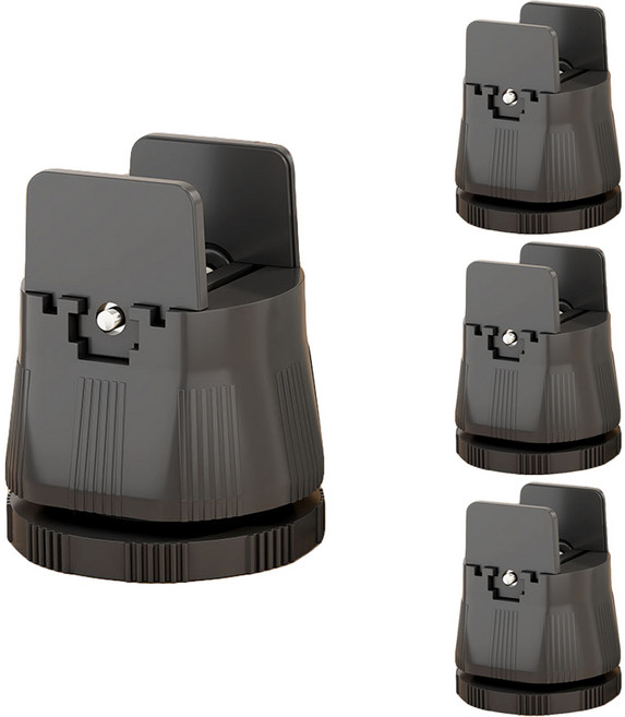 홈래빗 가구 높이조절 발, 블랙, 4개