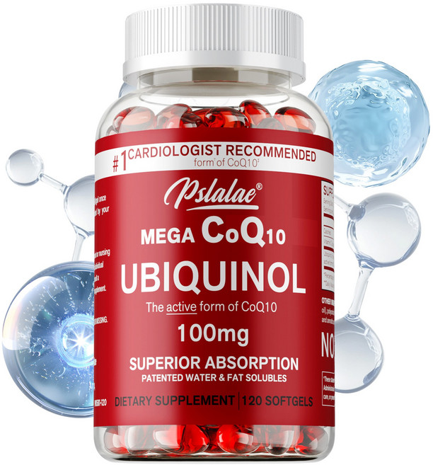Pslalae MEGA CoQ10 Ubiquinol 輔酶Q10 100mg 軟膠囊 心血管健康補充品, 120組
