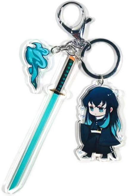 귀멸의칼날 키링 굿즈 일륜도 귀칼 귀살대 무한성 컬렉션 세트 아크릴 키홀더 열쇠고리, 무이치로(A)