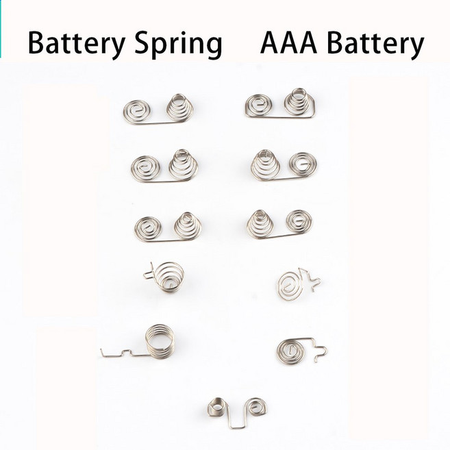 배터리 스프링 AAA 액세서리 전도성 부품 시트 파편 음극 원격 제어 금속 양극 AA, Battery Spring, AAA Battery, 0.6x8mm P, 1개