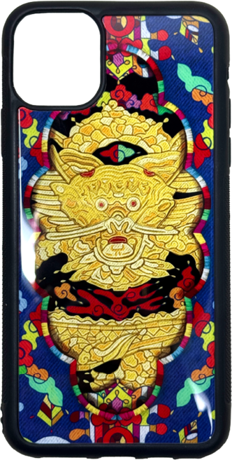 듀플리시티 블루 적의 오조룡보 전통민화 전통자수 전통폰케이스 강화유리케이스