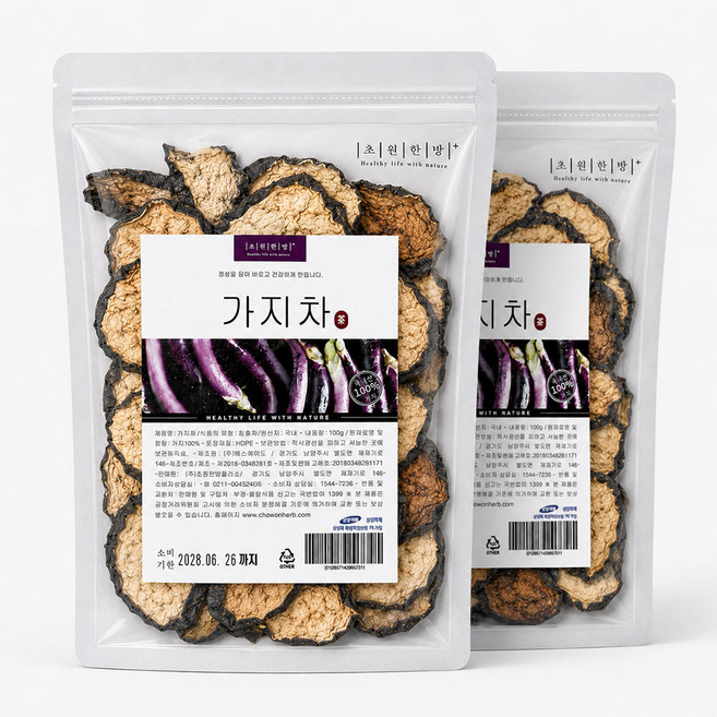 국산 가지차 100g 볶은가지, 2개