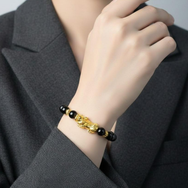 무념상회 전통상징 사자 포인트 염주 비즈팔찌 남여공용