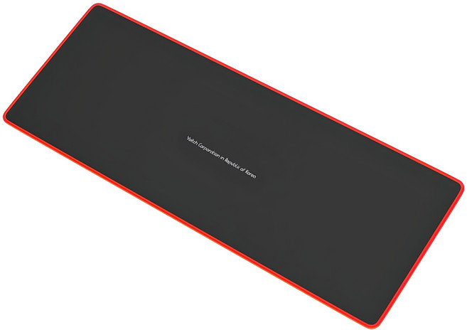 요이치 게이밍 마우스 장패드 800 x 300 x 5 mm, 블랙 + 레드, 1개