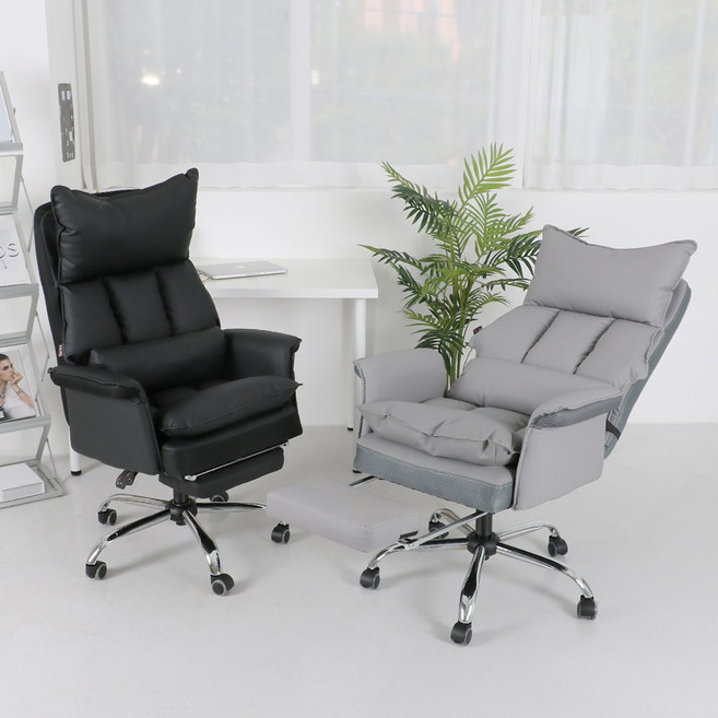 체어센스 벤츠 중역 사무용 책상 PC방 의자, 라이트그레이