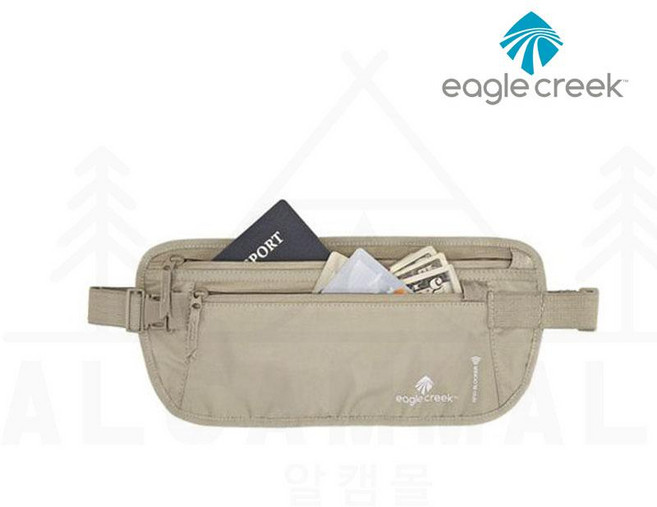 [이글크릭] RFID방지 여행용 복대 (EC-41176055) RFID BLOCKER MONEY BELT DLX TAN