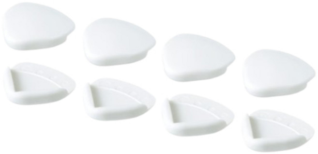 백희네 e050.이케아 IKEA UNDVIKA 운드비카 모서리보호대 화이트 8p, W화이트, 1세트