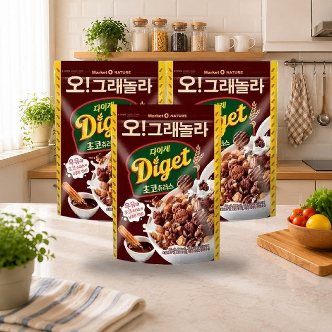 오리온 마켓오 오!그래놀라 다이제 초코츄러스 300g 3개