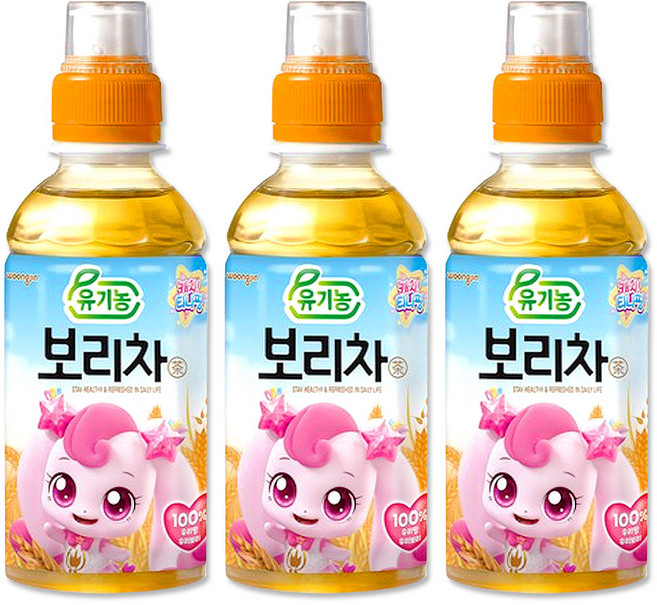 캐치티니핑 유기농 보리차, 200ml, 3개