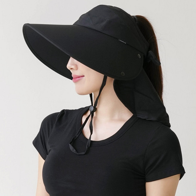 엘라운지 와이드 자외선차단 그늘막 비치 썬캡 모자