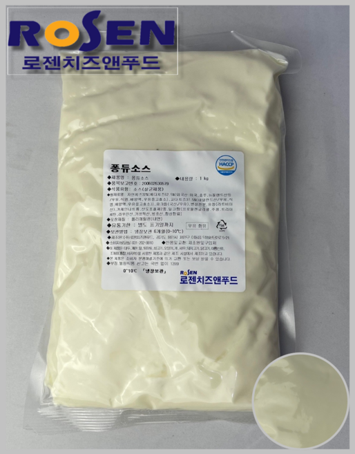 [로젠] 자연치즈 32%(체다:고다=6:3) 퐁듀소스 1kg(냉장)_치즈왕자, 1개, 1kg