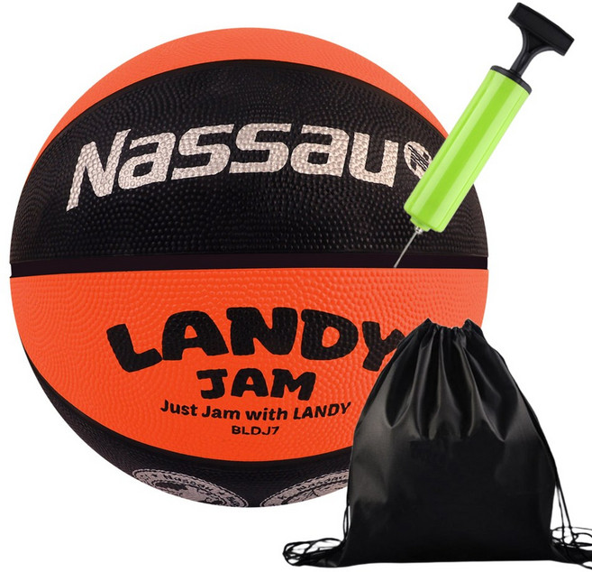 낫소 랜디잼 농구공 투센 볼펌프 볼가방 세트, 1개, BLDJ