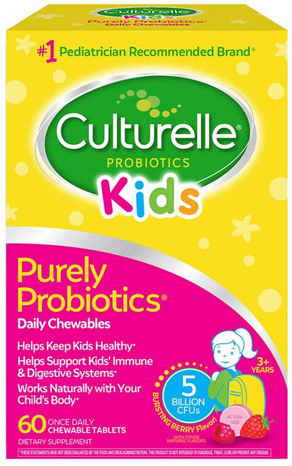 Culturelle Kids Chewables Purely Probiotic컬처렐 키즈 유산균 츄어블 60개, 60정, 1개