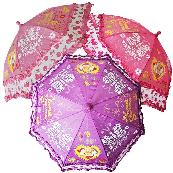 늘푸른백화점 캐릭터SKS01 바비 40 유아 자동우산 투명 패션 아동 장우산 안전성 실용성