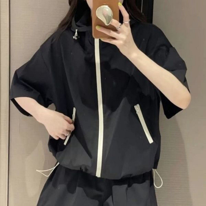 휠렉스 여성 집업 반팔 후드 점퍼 반바지 상하세트 JA25