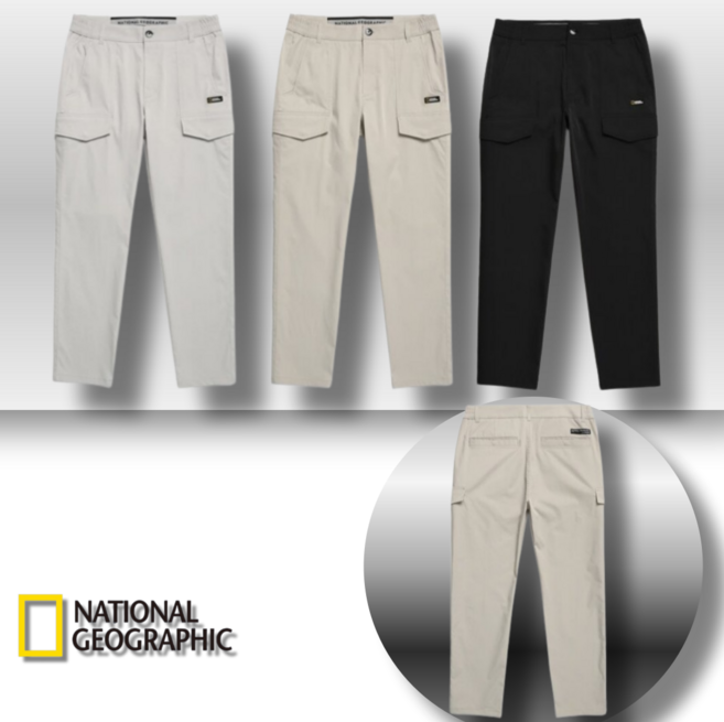 국내매장정품 내셔널지오그래픽 바지 NATIONAL MAN 남성 카고바지 고신축 스판 카고팬츠 데일리 남성 캐주얼 팬츠 남성팬츠 남자바지 네셔널지오그래픽 바지 사계절 바지