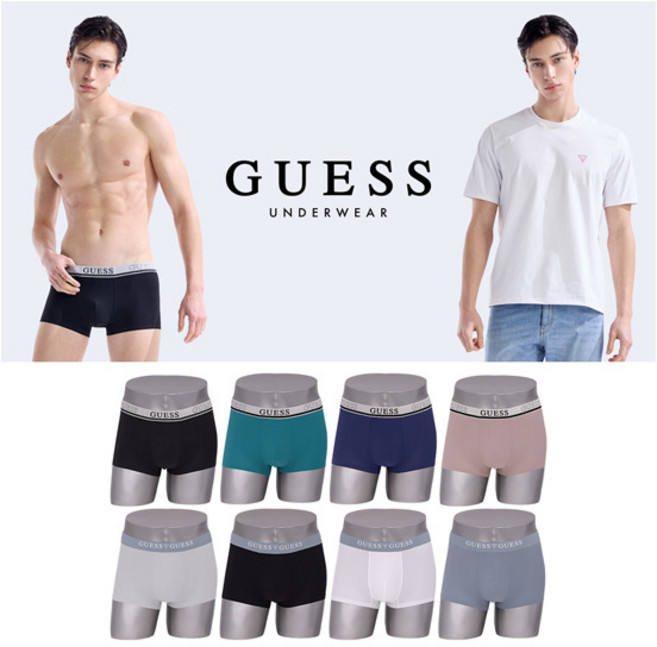 [게스 언더웨어] 26SS 게스 남성 에어 메쉬 드로즈 8종 + 반팔 티1종