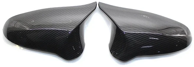 호환 탄소 섬유 차량 도어 백미러 커버 BMW F80 M3 F82 M4 - 용 백미러 캡 교체 한 쌍, 02 carbon fiber