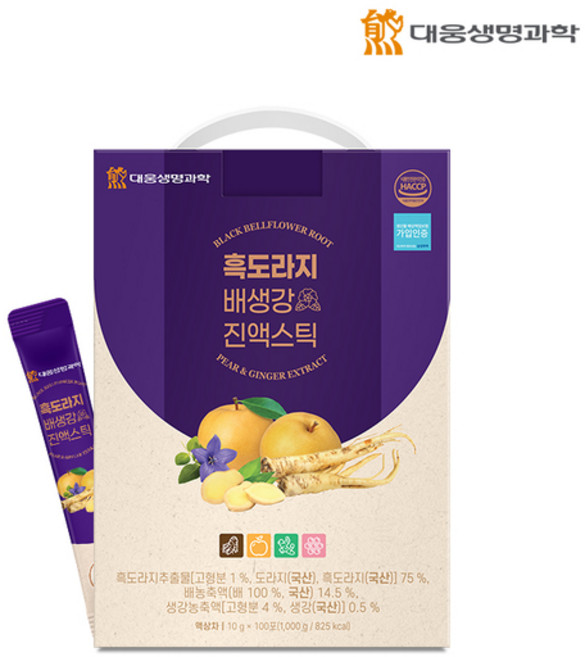 대웅생명과학 흑도라지 배 생강 진액스틱, 1kg, 1박스