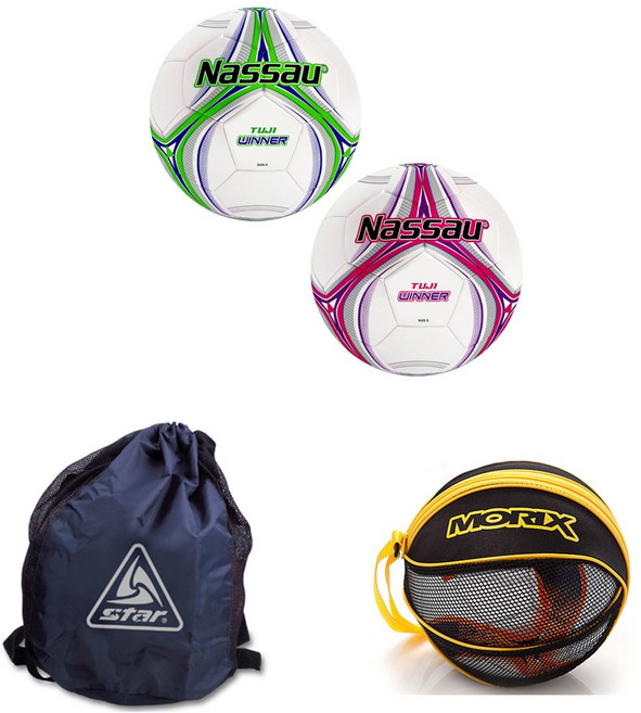 낫소 축구공 투지위너 5호 + 볼1개입 가방, 그린, 1개
