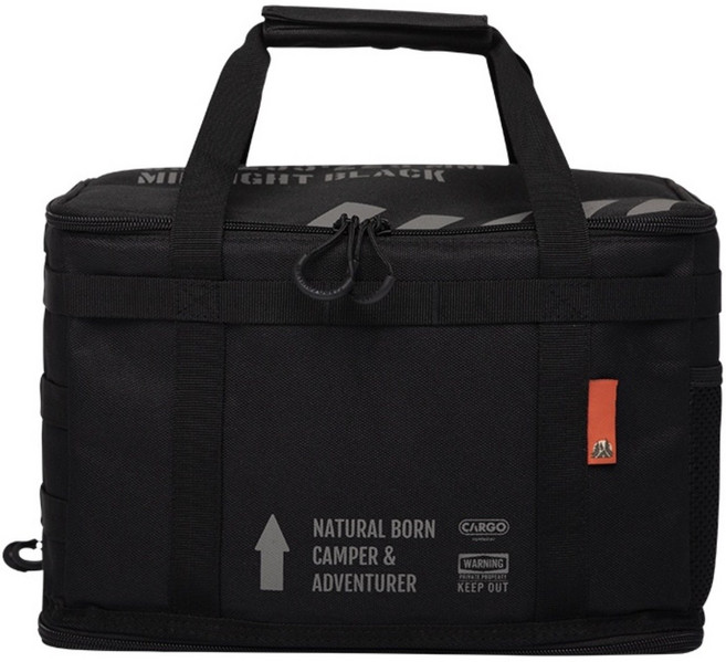 카고컨테이너 커스텀백 M 1개 캠핑가방 다용도 이소가스 부탄가스 수납, 블랙