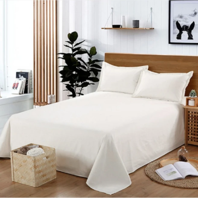 순면 침대시트 홑이불 플랫시트 대형 킹 매트리스커버 호텔식 - 쿠팡