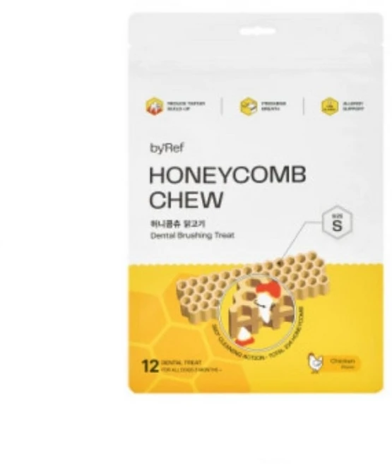 바이레프 허니콤츄 소형 치킨S 120g 1개 강아지 양치 치석제거 덴탈껌 설채현 개껌, 치킨 - 쿠팡