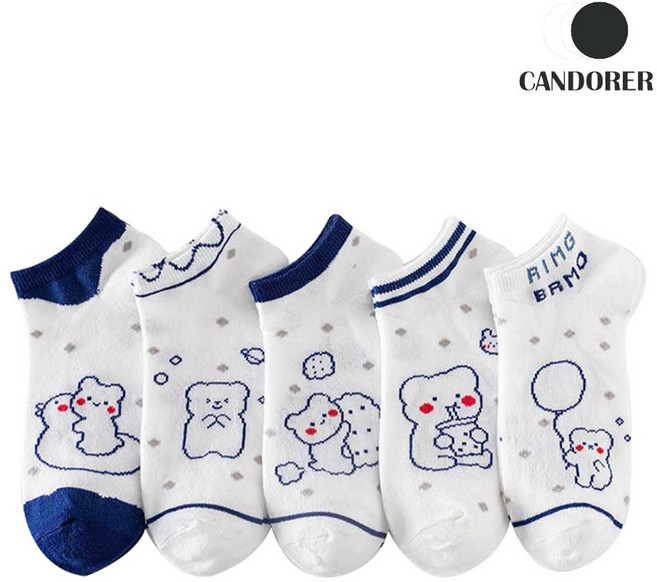 칸도러 장난꾸러기 스니커즈 발목 남성 여성 공용 양말