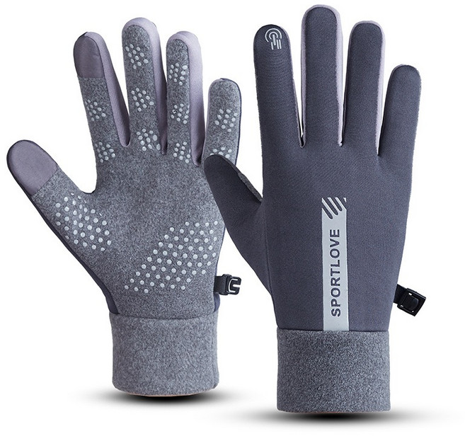 SPORTLOVE 防風防潑水手套, 男款深灰
