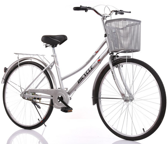 클래 식자전거 여성용자전거 완전조립 90 세계일주 WK36, 실버 스탠다드, 26인치, 단속, 1개, 9. 에어타이어기본실버26인치