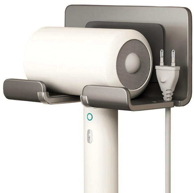 에스위두 항공 알루미늄 기스방지 선정리 일체형 튼튼한 드라이기 거치대, 블랙, 1개